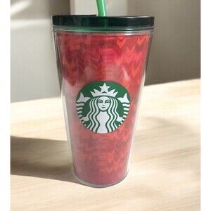 2022 Starbucks Red Green 16oz Tumbler Limited Edition With Lid